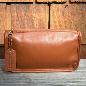 New Vintage COACH Chunky Case Cosmetic Multipurpose Pouch 7165 British tan
